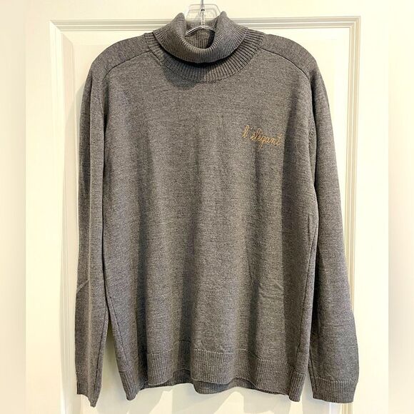EUC MAISON LABICHE PARIS Gray Merino Wool Turtleneck Sweater Sz. XL L’elegant - Picture 1 of 6